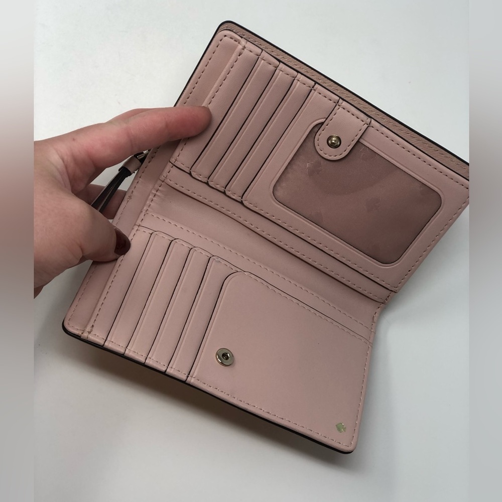 kate spade Dusty Pink Saffiano Zip Wallet - Picture 2 of 10